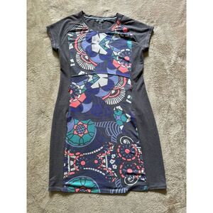 Title Nine Women's Gidget 2.0 Soft Jersey Knit Dress‎ Colorful Grey Size Medium